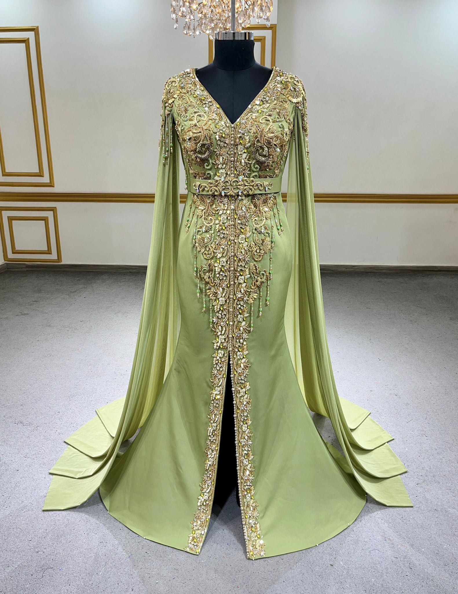 caftan vert pastel